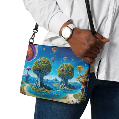 Crossbody bag - Cosmic Trees Isles - by Jelly Kvlt