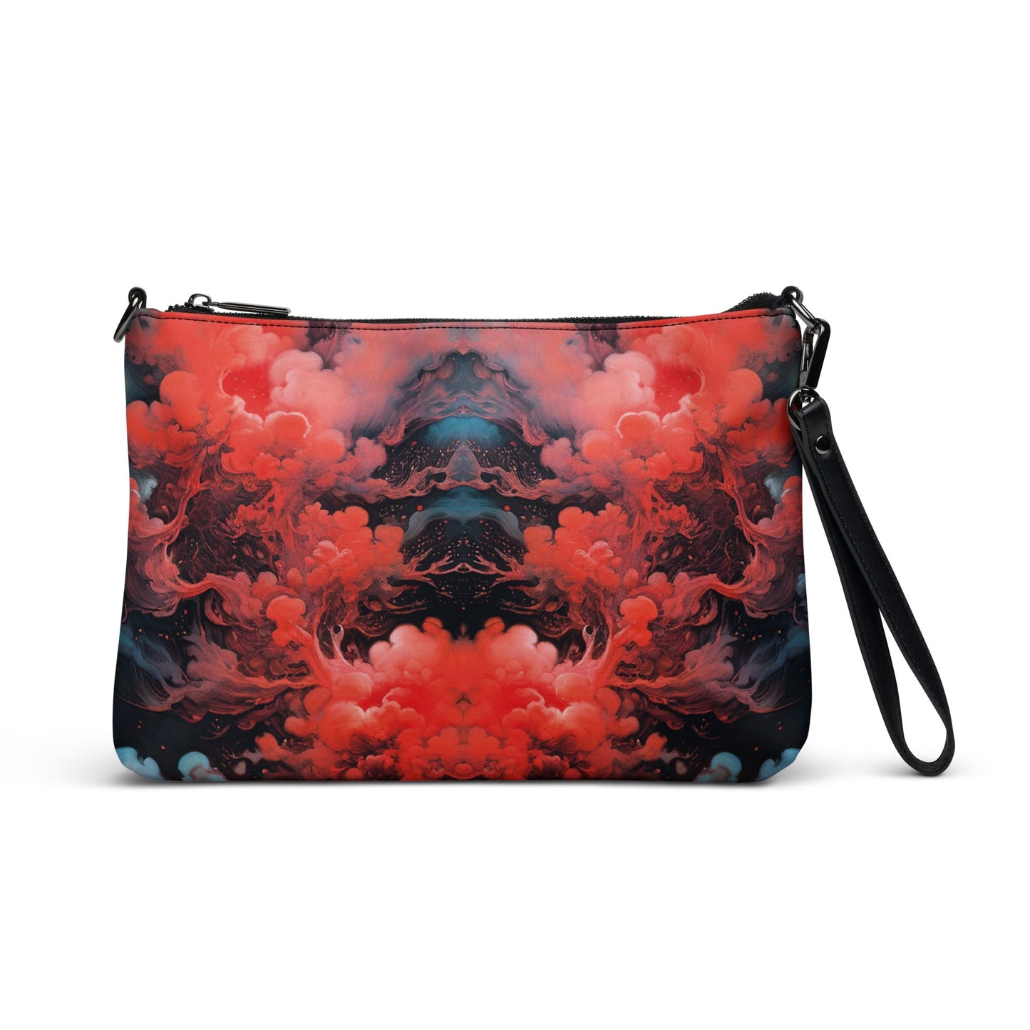 Crossbody bag- Ethereal Crimson Flow - Dark - by Jelly Kvlt