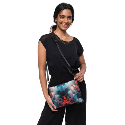 Crossbody bag - Ethereal Crimson Flow - Dual Harmony Jelly Kvlt