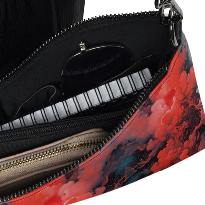 Crossbody bag - Ethereal Crimson Flow - Dual Harmony Jelly Kvlt