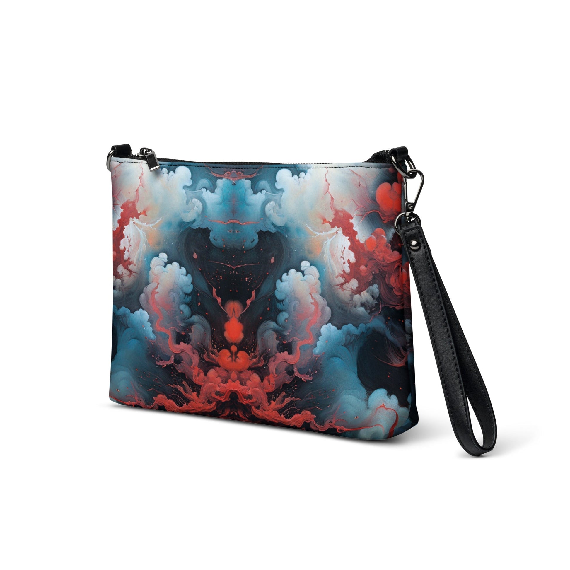 Crossbody bag - Ethereal Crimson Flow - Dual Harmony Jelly Kvlt