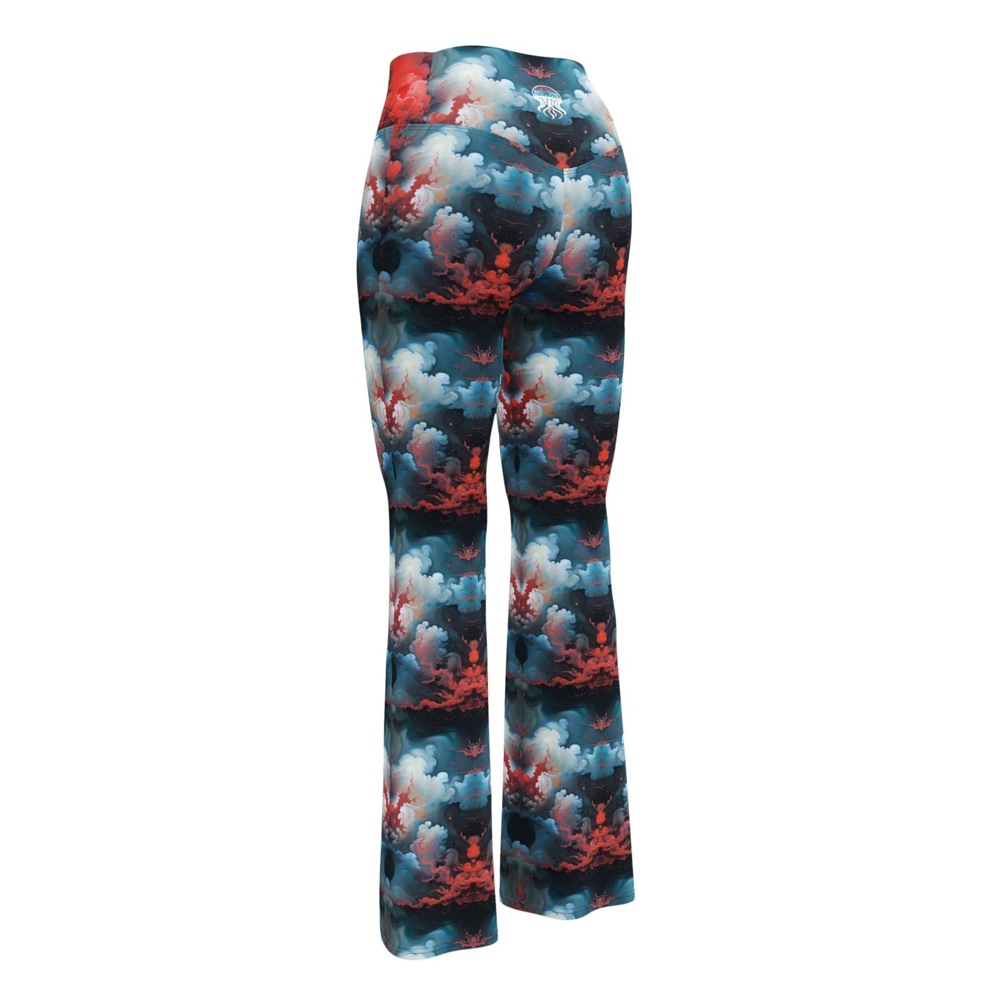 Flare leggings - Ethereal Crimson Flow - Light | Jelly Kvlt