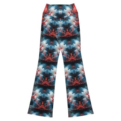 Flare leggings - Ethereal Crimson Flow - Light | Jelly Kvlt