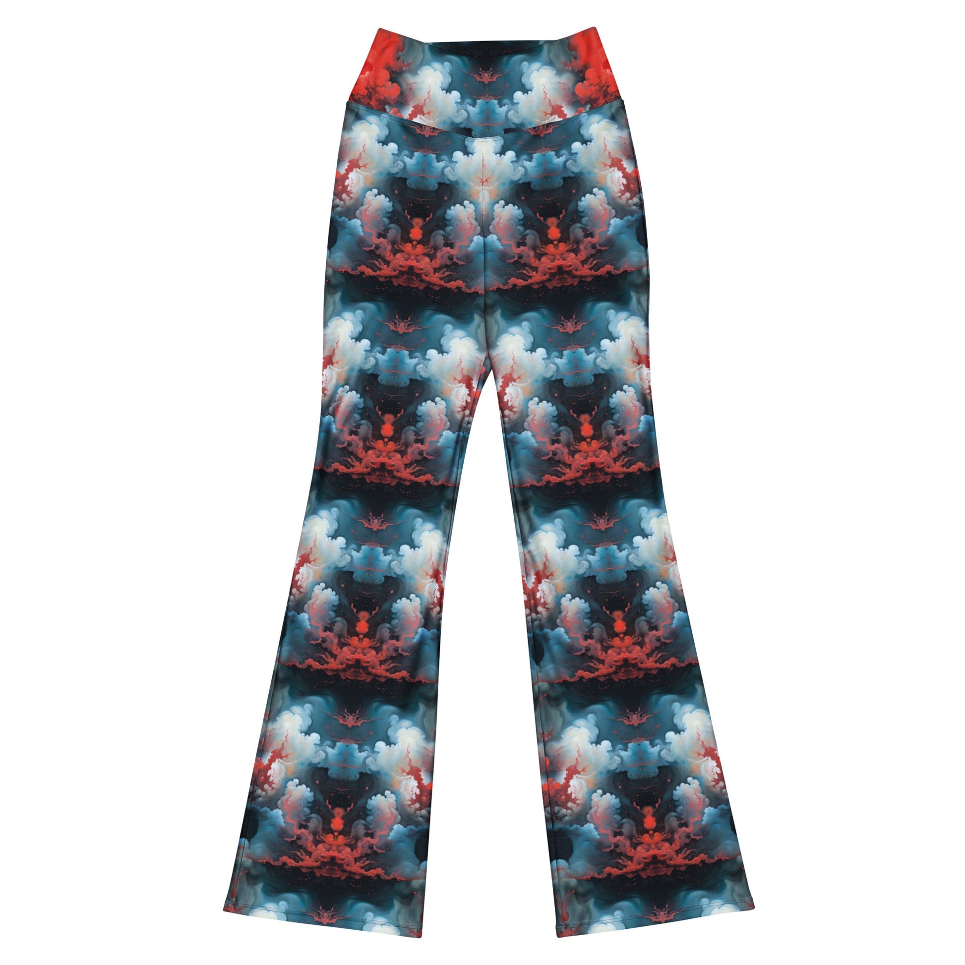 Flare leggings - Ethereal Crimson Flow - Light | Jelly Kvlt