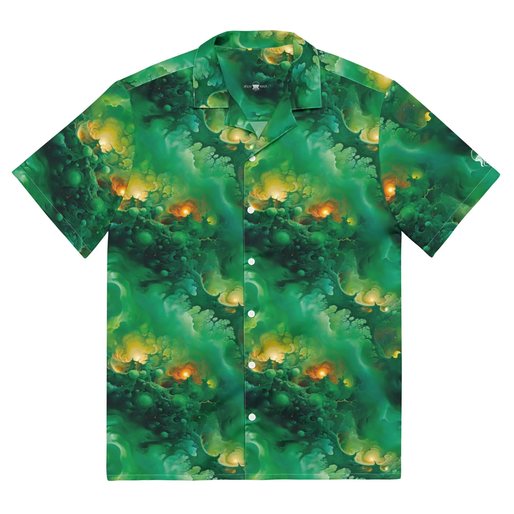 Hawaiian Shirt - Viridian Shroud - by Jelly Kvlt