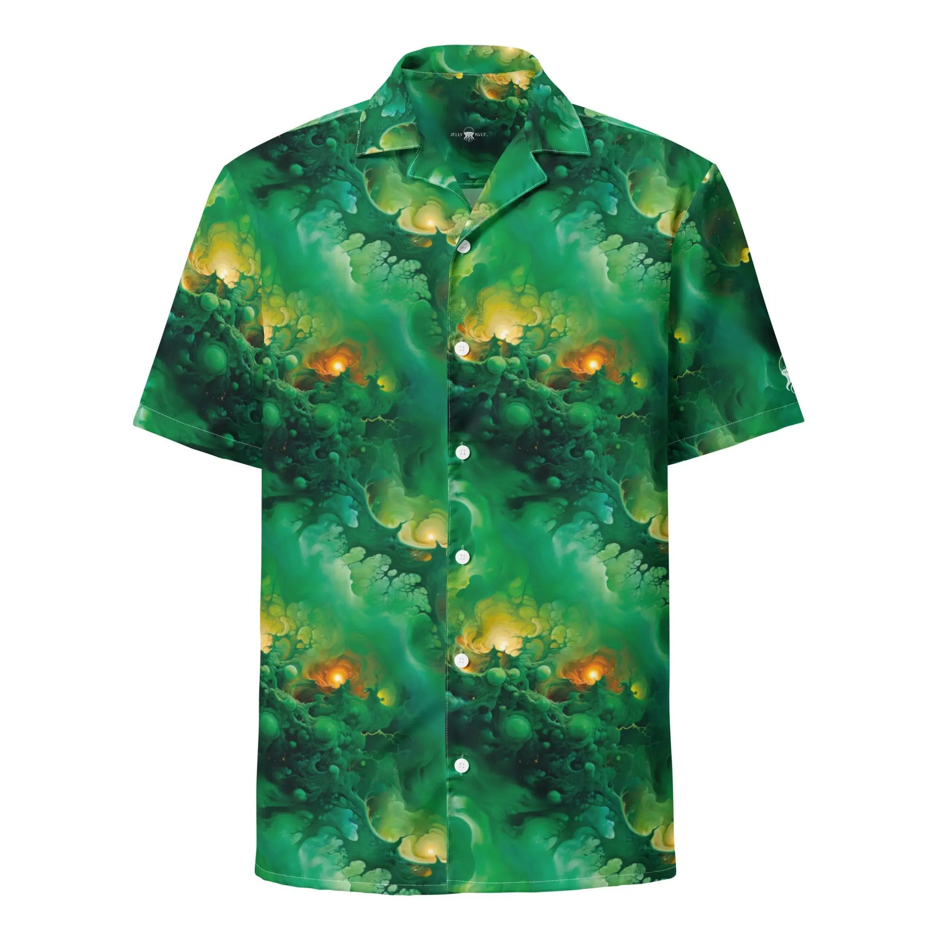 Hawaiian Shirt - Viridian Shroud - by Jelly Kvlt