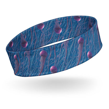 Headband - Blue and Violet Jellyfishes - by Jelly Kvlt