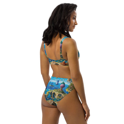 High-waisted bikini - Fantasia Lagoon Jelly Kvlt