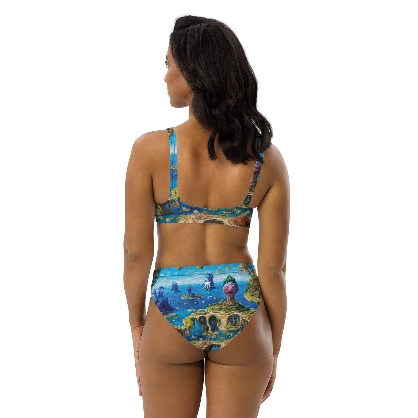 High-waisted bikini - Fantasia Lagoon Jelly Kvlt