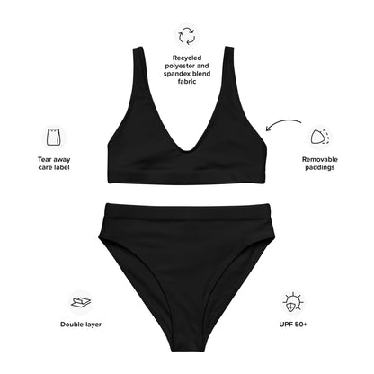 High-waisted bikini - Noir Jelly Kvlt