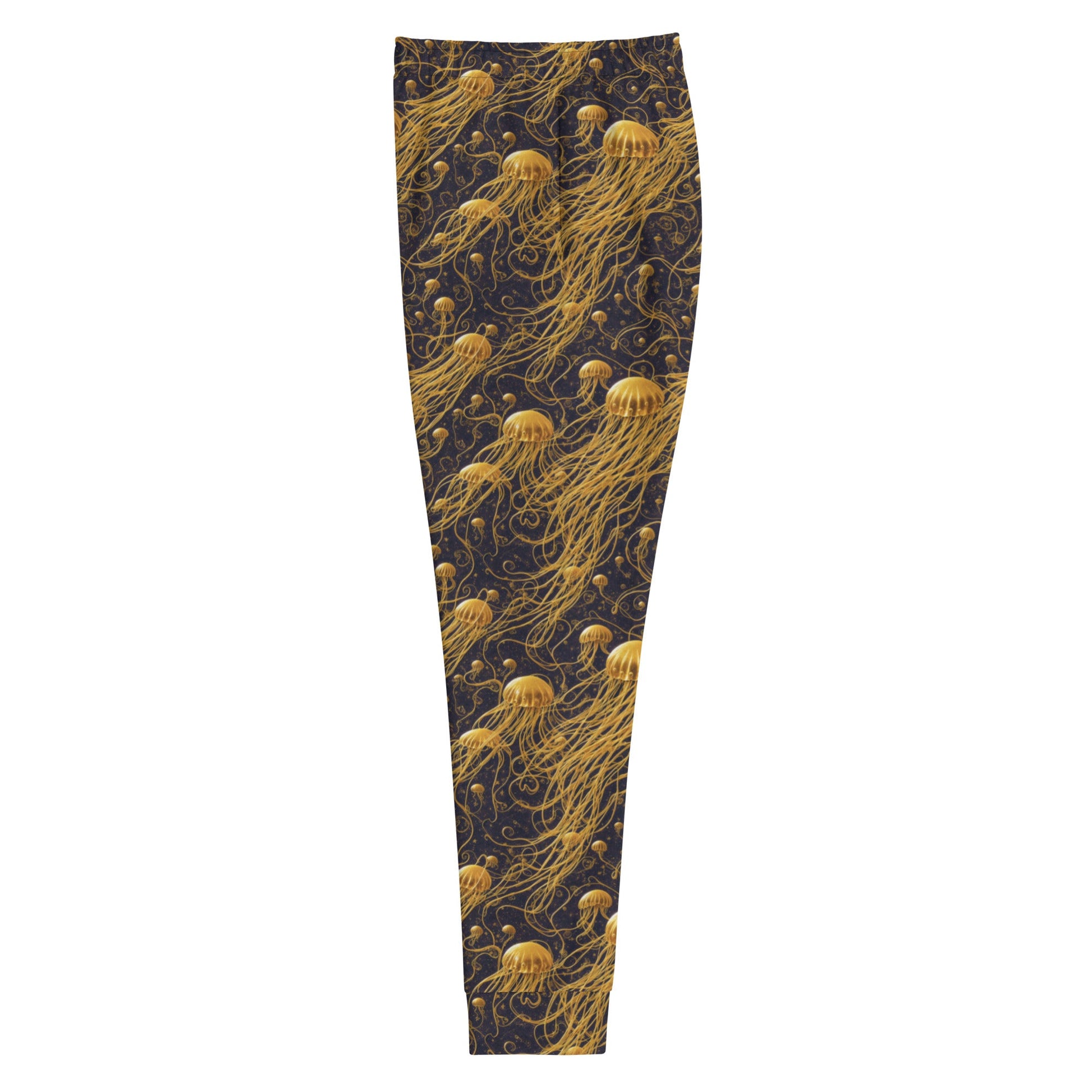 Women's Joggers - Black and Gold Jellyfishes | Jelly Kvlt