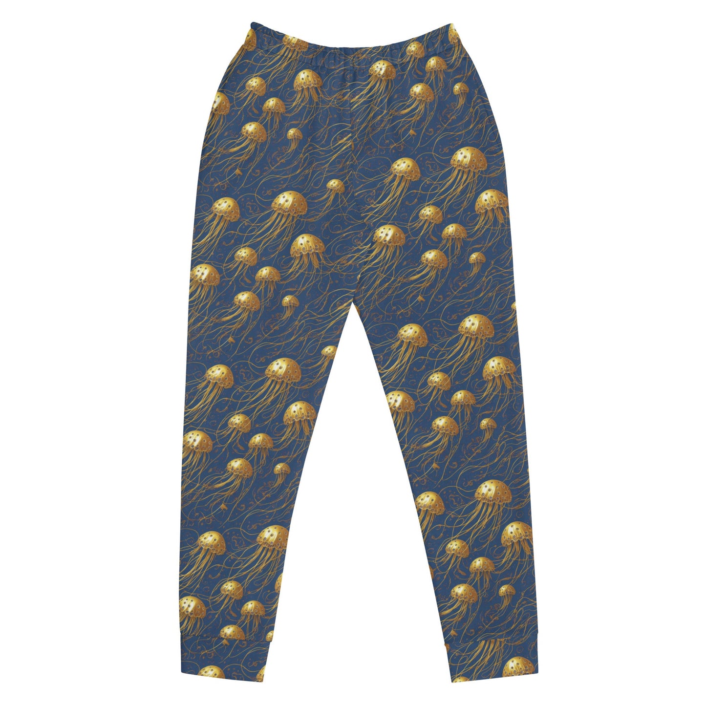 Women's Joggers - Blue and Gold Jellyfishes | Jelly Kvlt