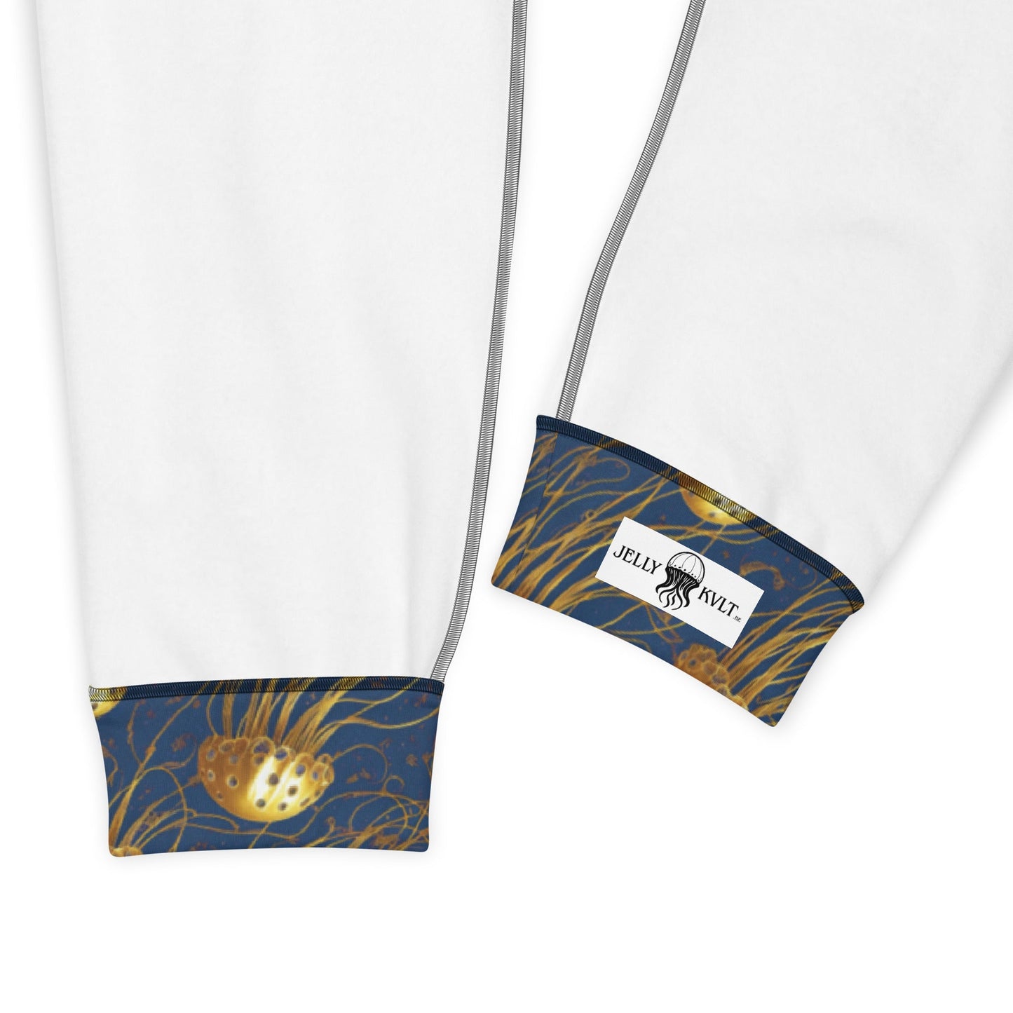 Women's Joggers - Blue and Gold Jellyfishes | Jelly Kvlt