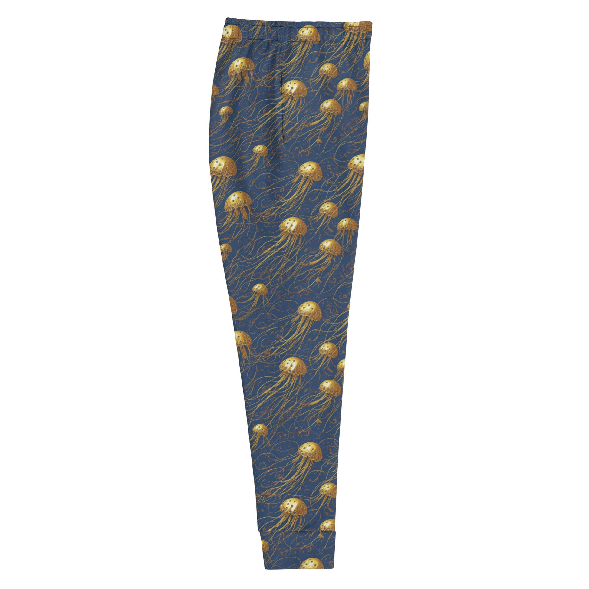 Women's Joggers - Blue and Gold Jellyfishes | Jelly Kvlt