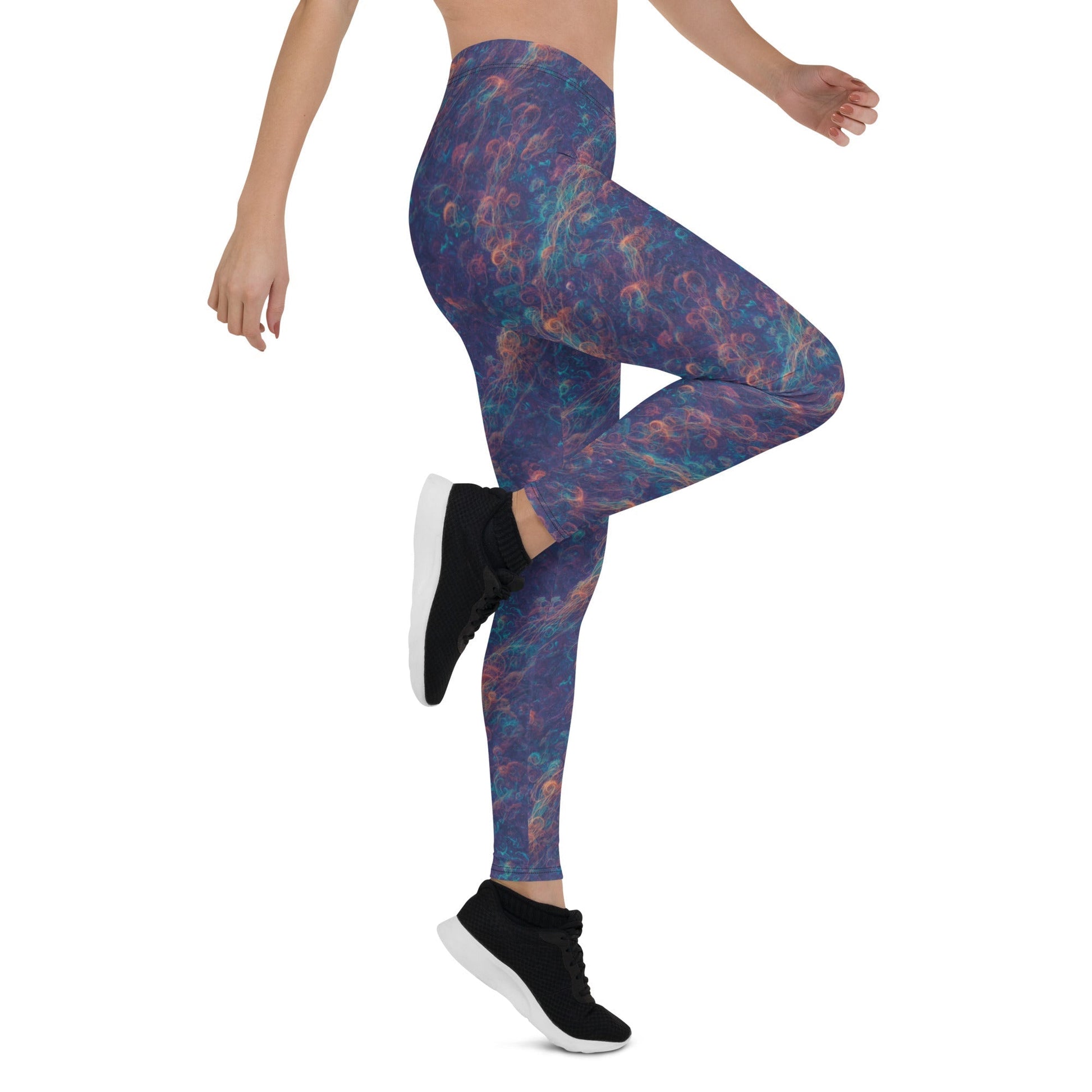 Women's Mid-Rise Leggings - Galactic Tangle - by Jelly Kvlt