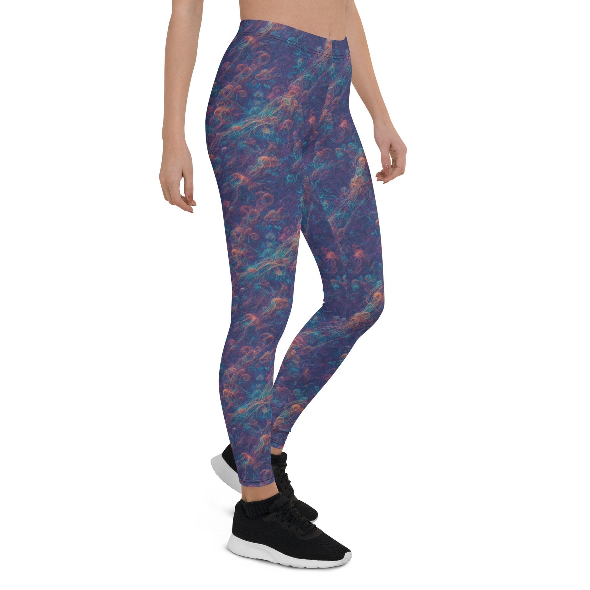 Women's Mid-Rise Leggings - Galactic Tangle - by Jelly Kvlt