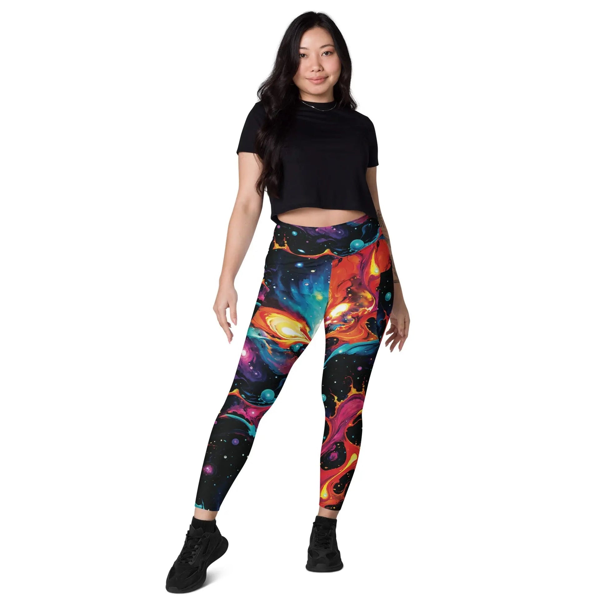 Leggings with pockets - Astral Tempest - by Jelly Kvlt