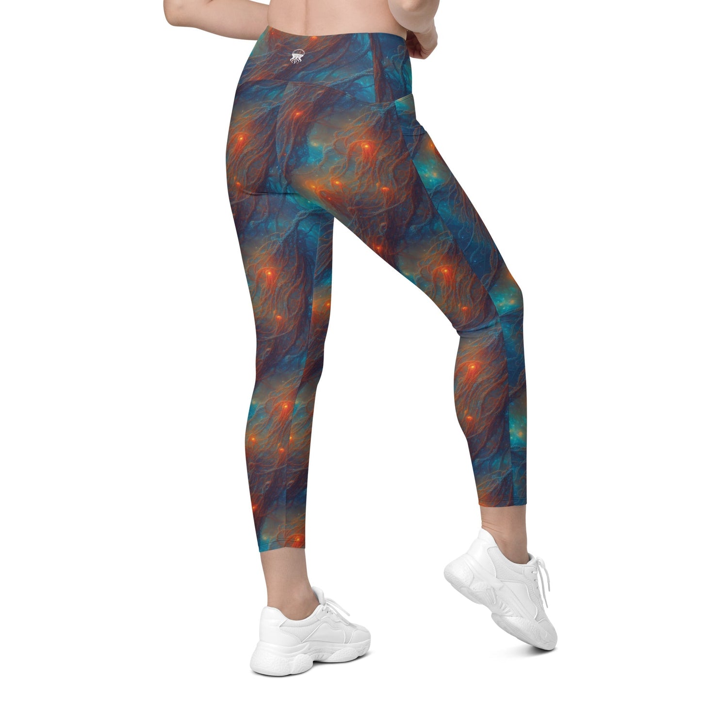 Leggings with pockets - Nebular Nexus - by Jelly Kvlt