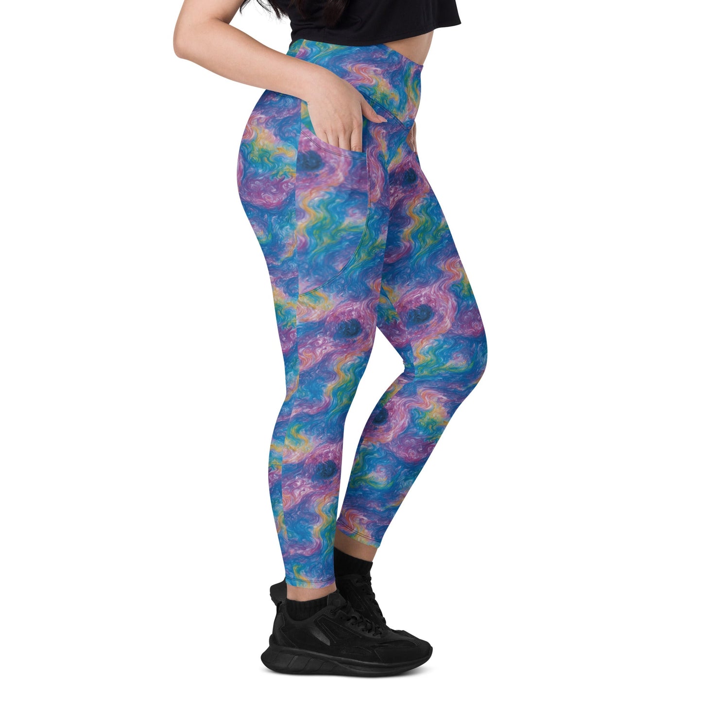 Leggings with pockets - Quantum Drift - by Jelly Kvlt