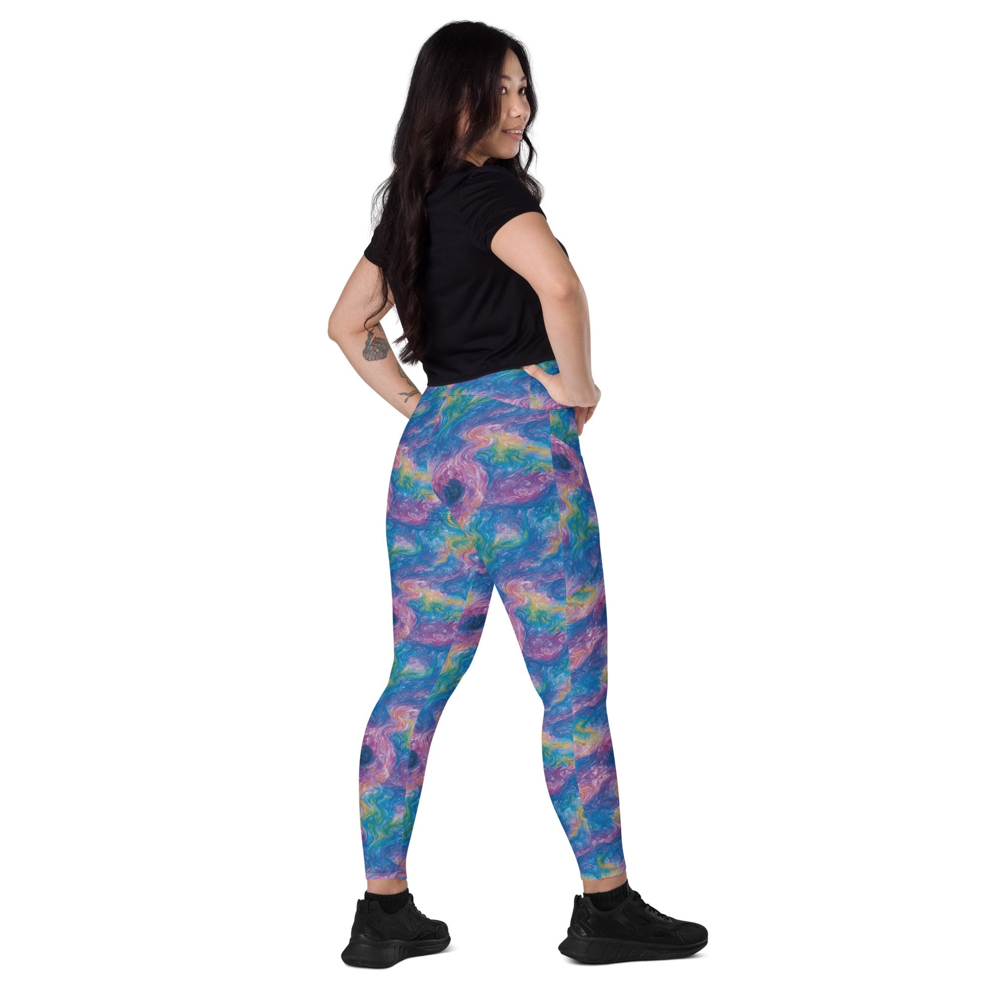 Leggings with pockets - Quantum Drift - by Jelly Kvlt