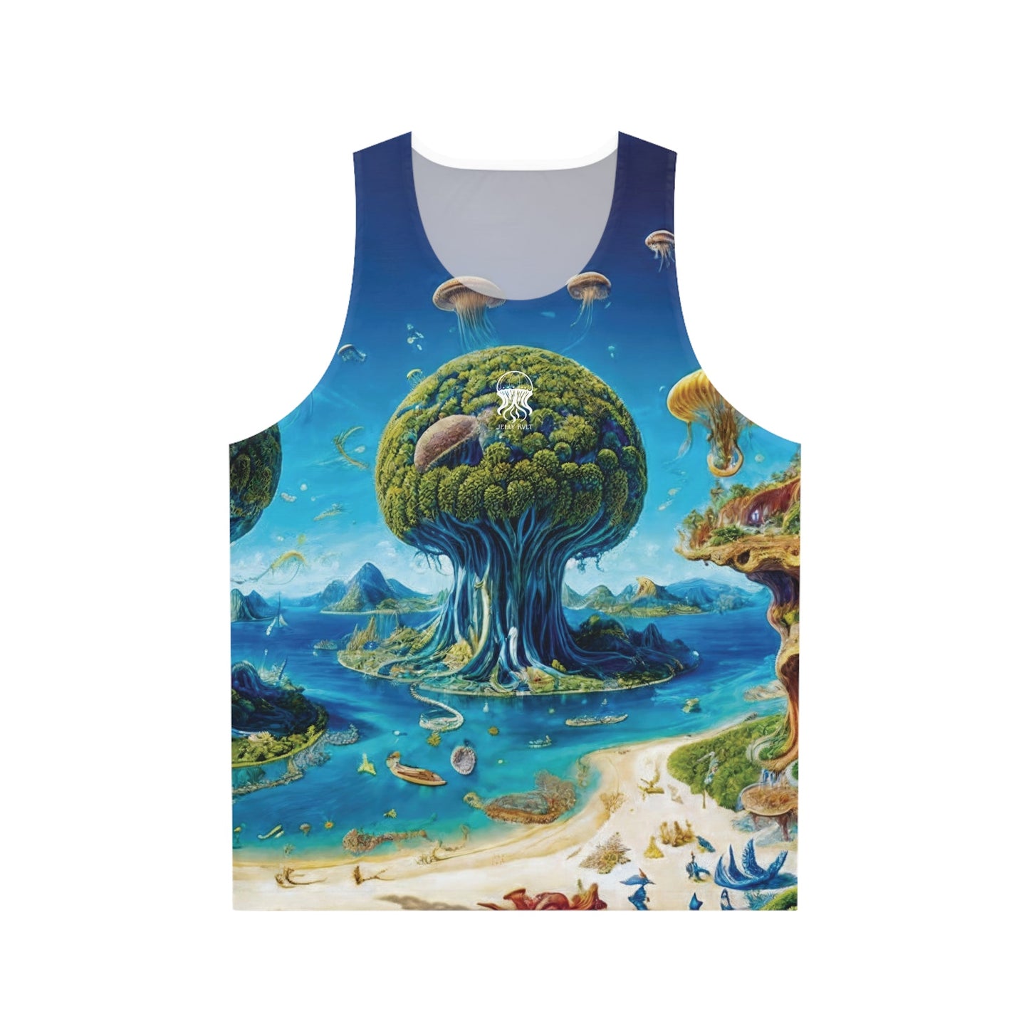 Light Tank Top - Cosmic Tree Isles - by Jelly Kvlt