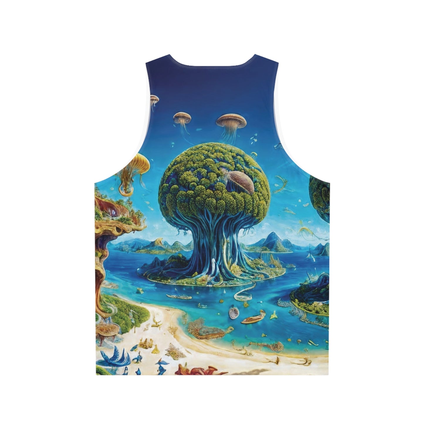 Light Tank Top - Cosmic Tree Isles - by Jelly Kvlt