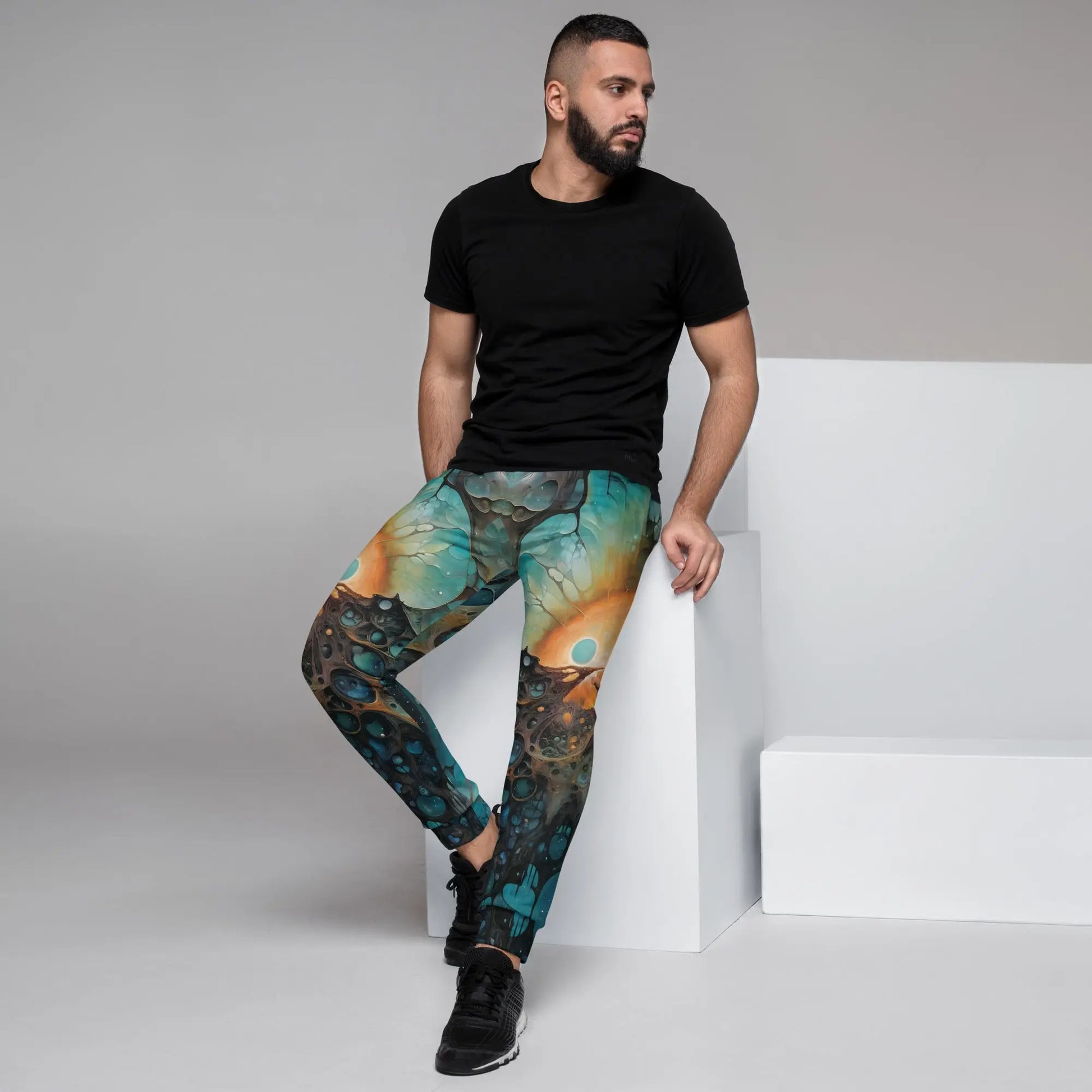 Men's Comfortable Joggers - Chthonic Echoes - by Jelly Kvlt