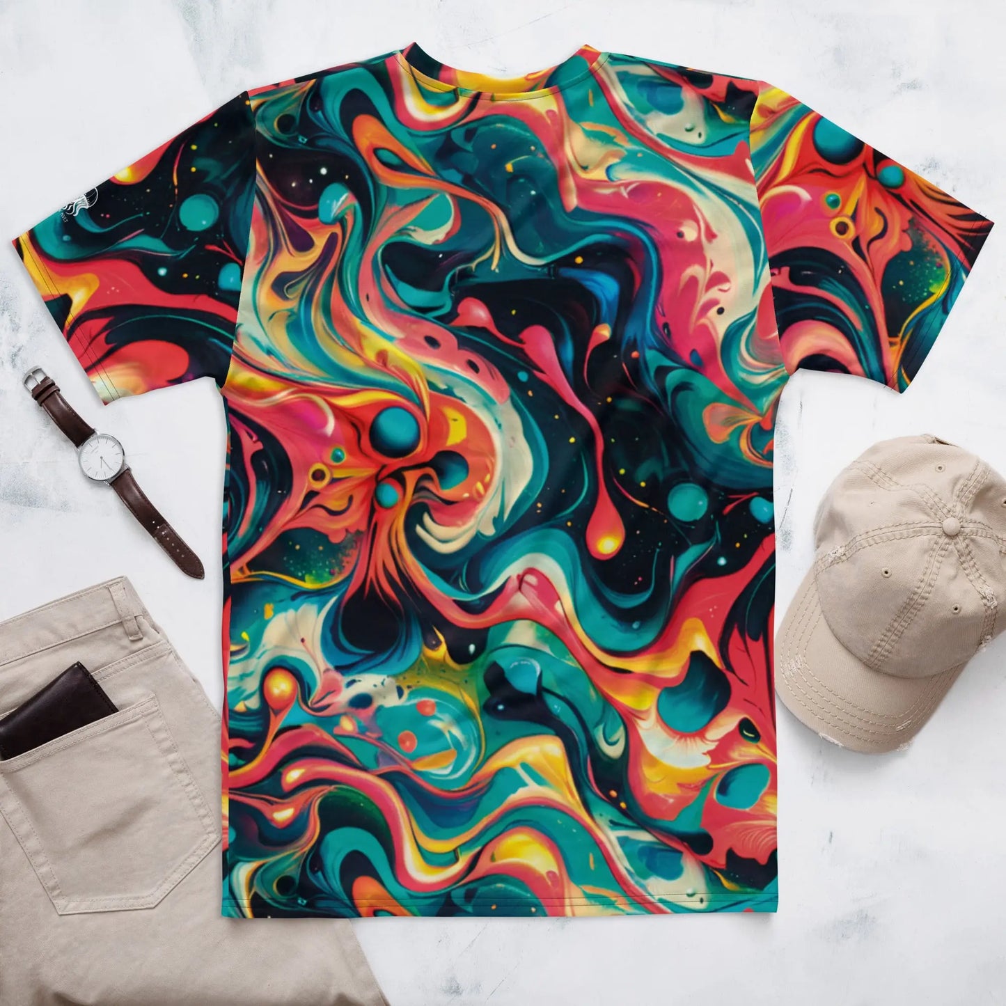 Men’s Crewneck T-Shirt - Celestial Splash | Bold & Comfortable by Jelly Kvlt