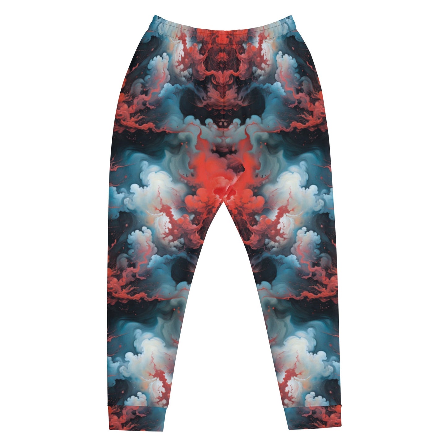 Men's Comfortable Joggers - Ethereal Crimson Flow - Light - by Jelly Kvlt