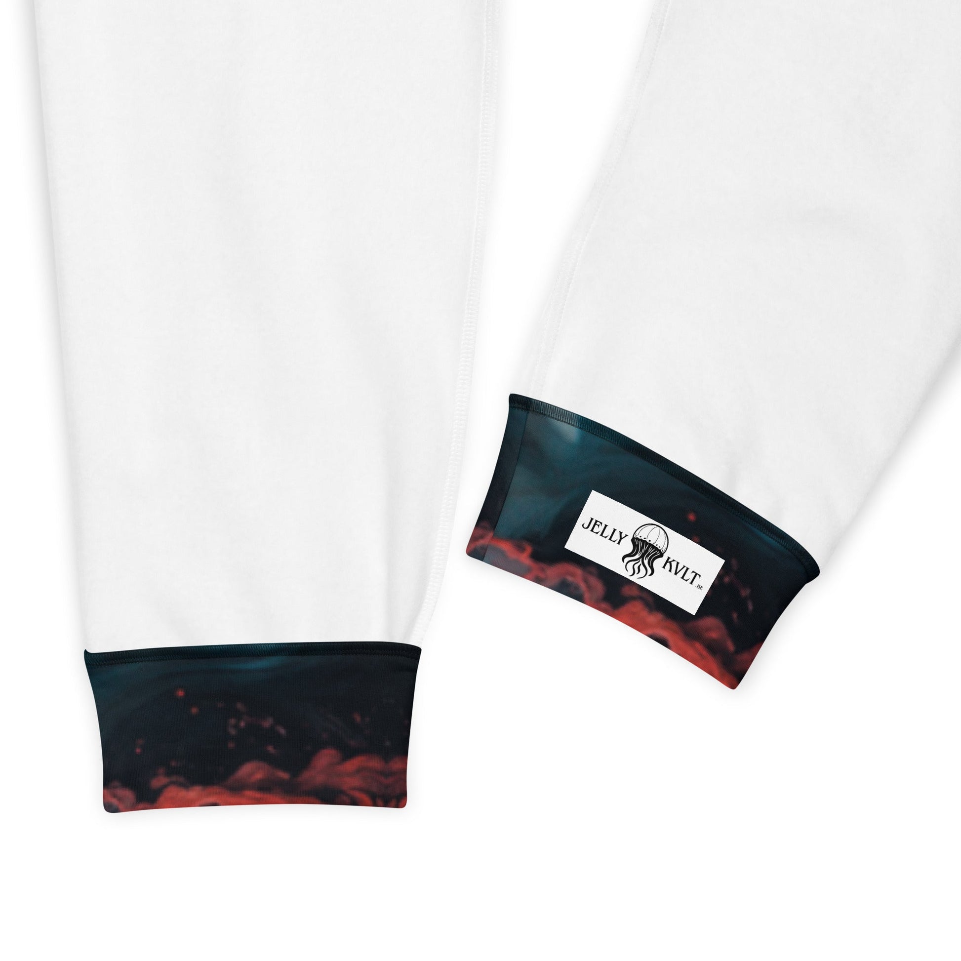 Men's Comfortable Joggers - Ethereal Crimson Flow - Light - by Jelly Kvlt