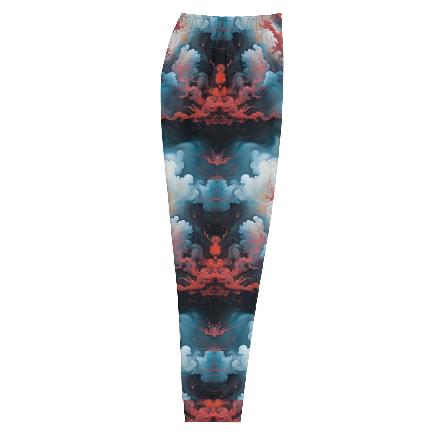 Men's Comfortable Joggers - Ethereal Crimson Flow - Light - by Jelly Kvlt