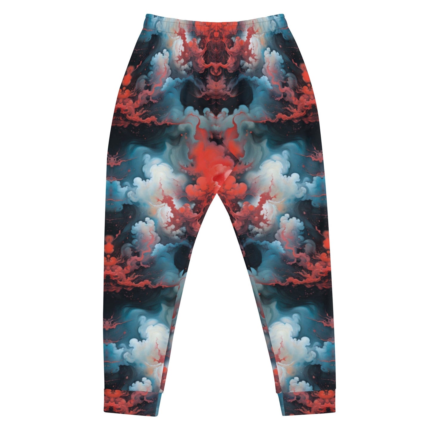 Men's Comfortable Joggers - Ethereal Crimson Flow - Light - by Jelly Kvlt