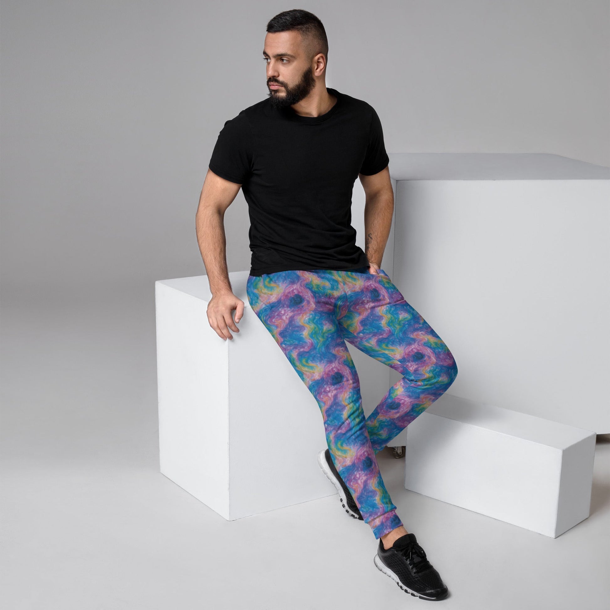 Men's Comfortable Joggers - Quantum Drift - by Jelly Kvlt