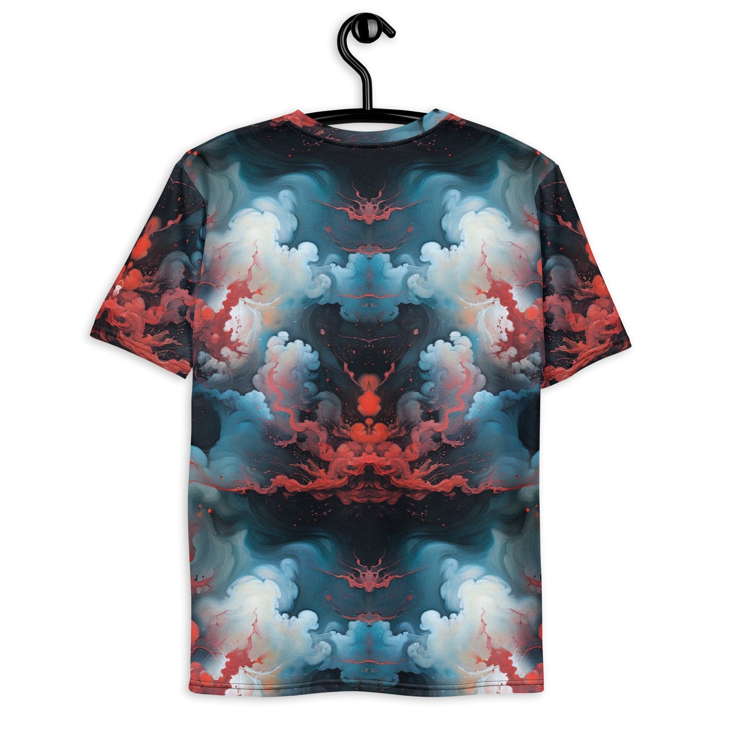 Men's Crewneck T-shirt - Ethereal Crimson Flow - Light - by Jelly Kvlt