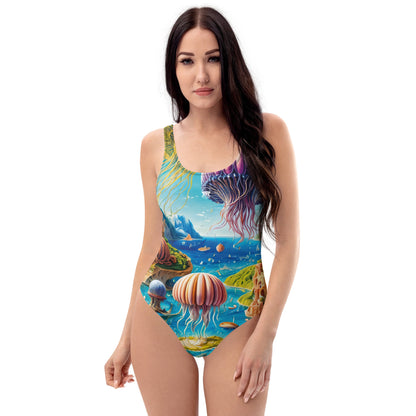 One-Piece Swimsuit - Aqua Fantasia | Jelly Kvlt