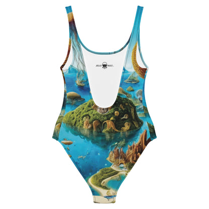 One-Piece Swimsuit - Aquatic Utopia | Jelly Kvlt