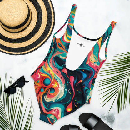 One-Piece Swimsuit - Celestial Splash | Stylish Swimwear by Jelly Kvlt