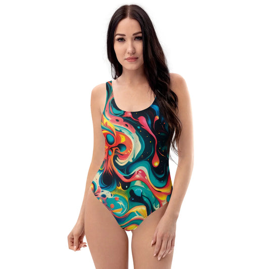 One-Piece Swimsuit - Celestial Splash | Stylish Swimwear by Jelly Kvlt