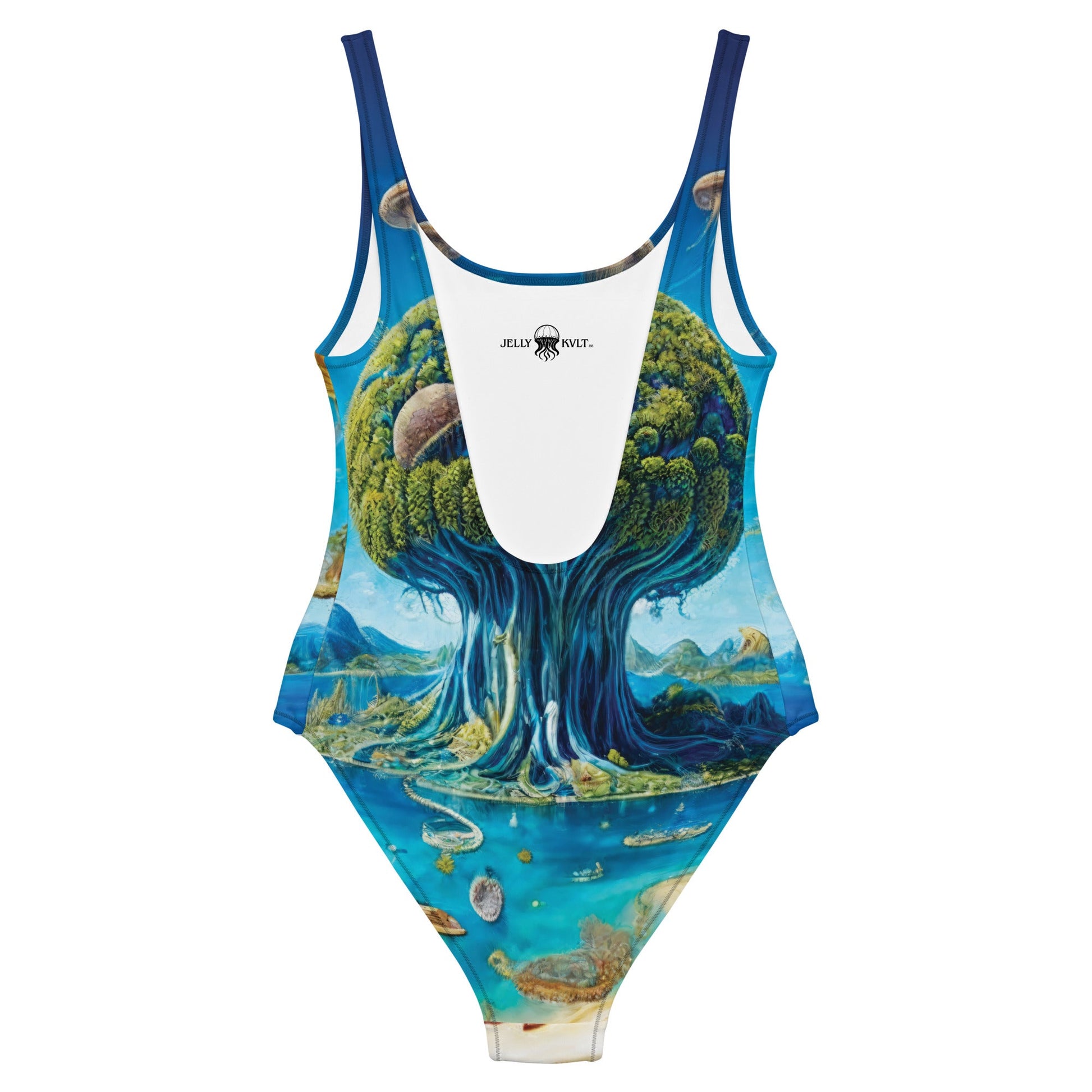 One-Piece Swimsuit - Cosmic Tree Isles | Jelly Kvlt