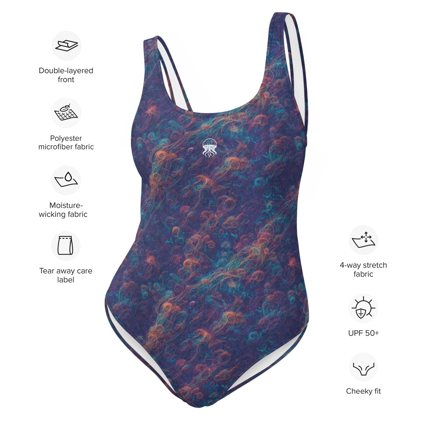 One-Piece Swimsuit - Galactic Tangle | Jelly Kvlt