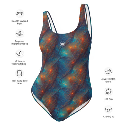 One-Piece Swimsuit - Nebular Nexus | Jelly Kvlt