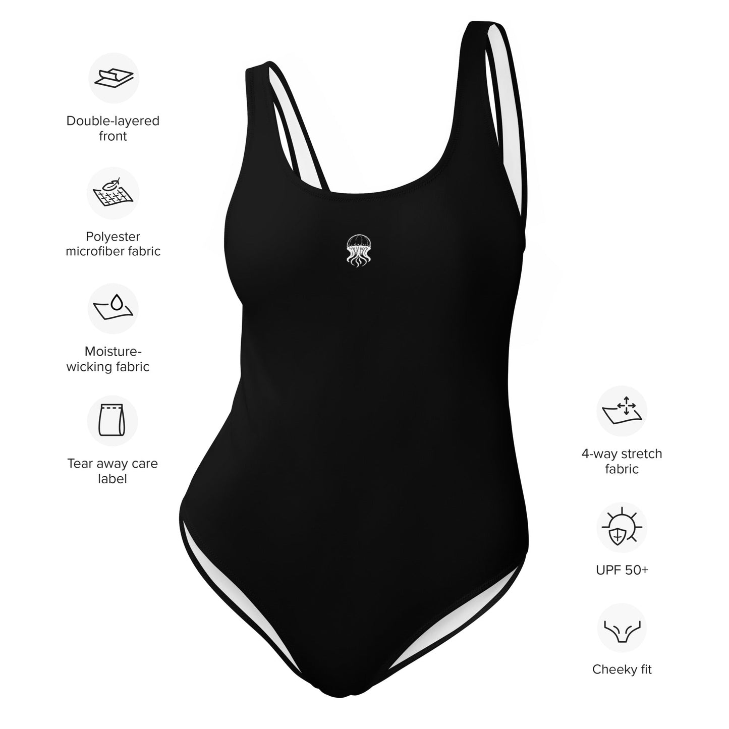 One-Piece Swimsuit - Noir | Jelly Kvlt