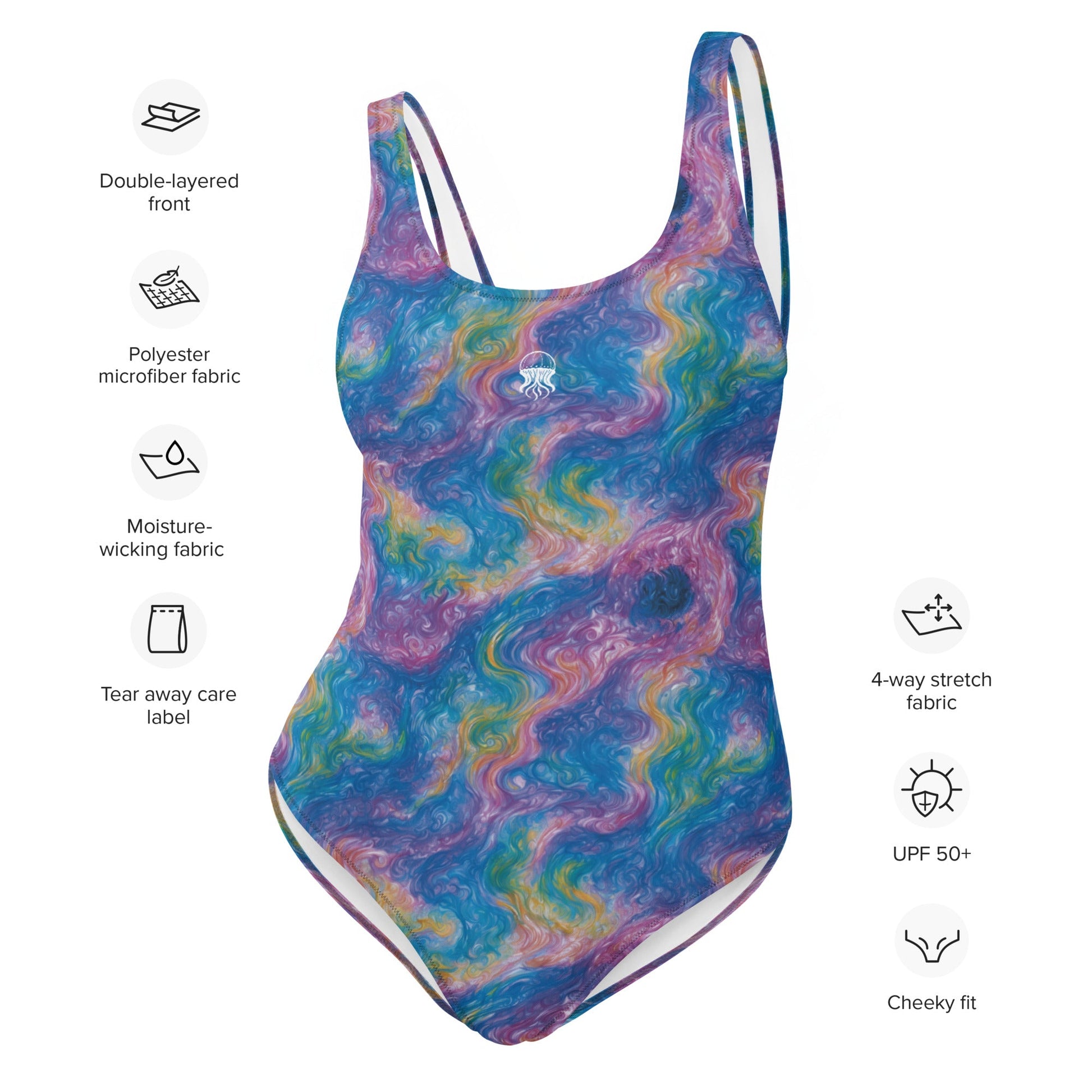 One-Piece Swimsuit - Quantum Drift | Jelly Kvlt