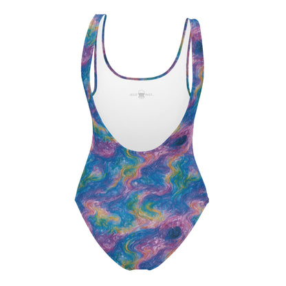 One-Piece Swimsuit - Quantum Drift | Jelly Kvlt