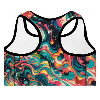 Padded Sports Bra - Celestial Splash | Supportive & Stylish by Jelly Kvlt