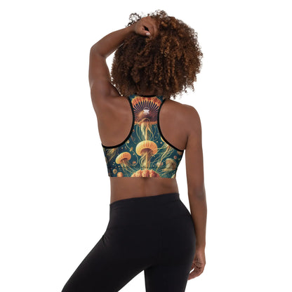 Padded Sports Bra - Eldritch Ballet - by Jelly Kvlt