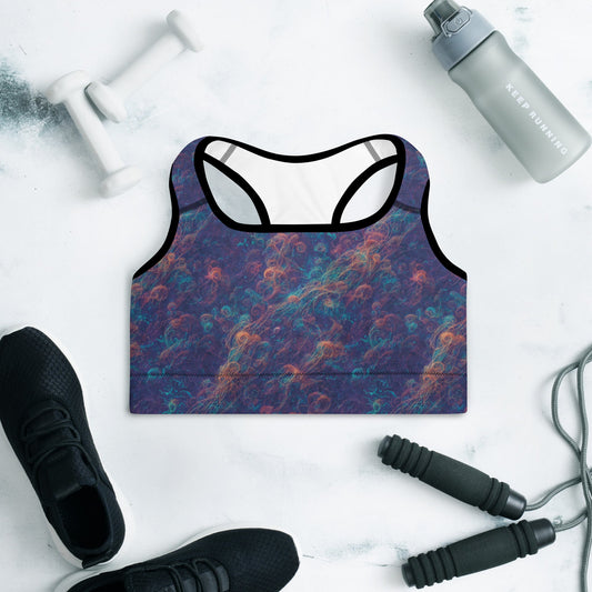 Padded Sports Bra - Galactic Tangle - by Jelly Kvlt