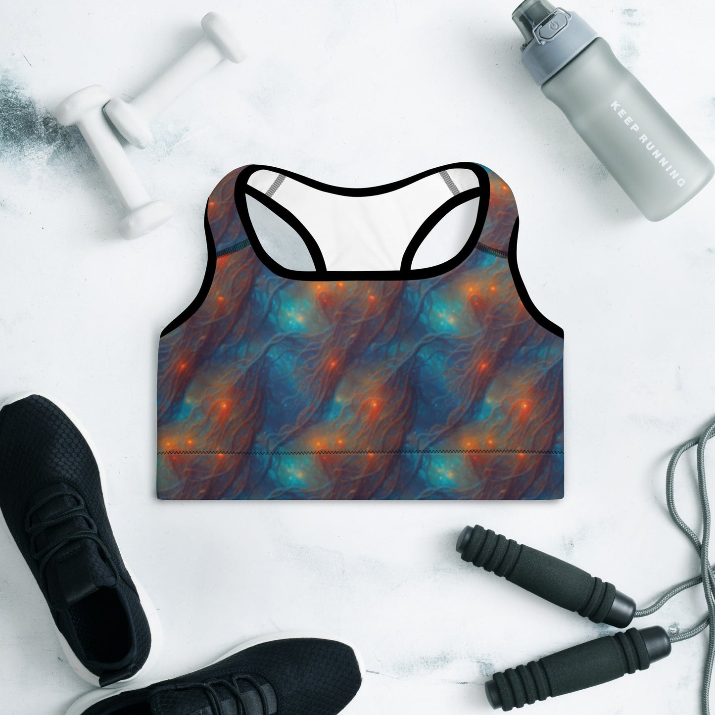 Padded Sports Bra - Nebular Nexus - by Jelly Kvlt