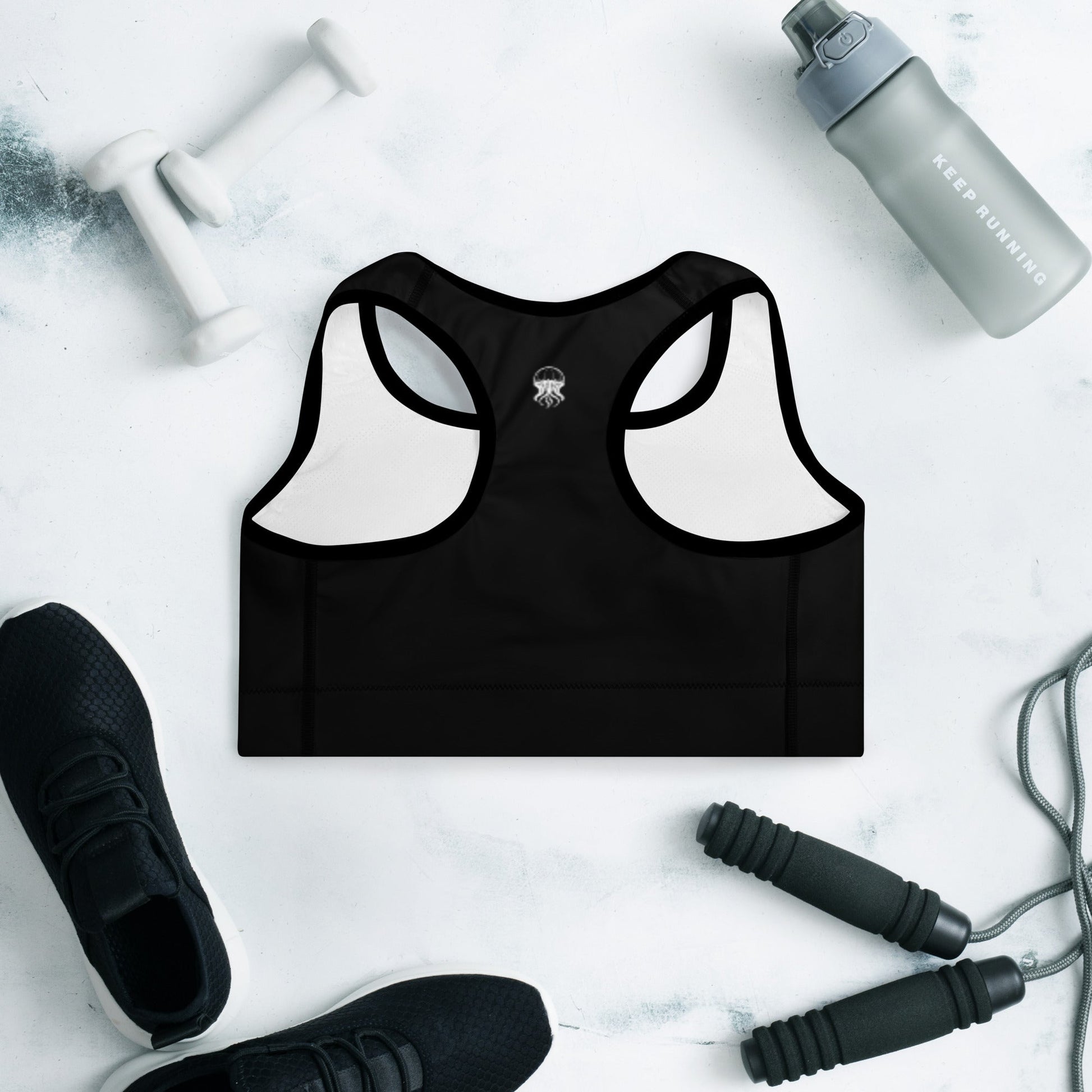 Padded Sports Bra - Noir - by Jelly Kvlt