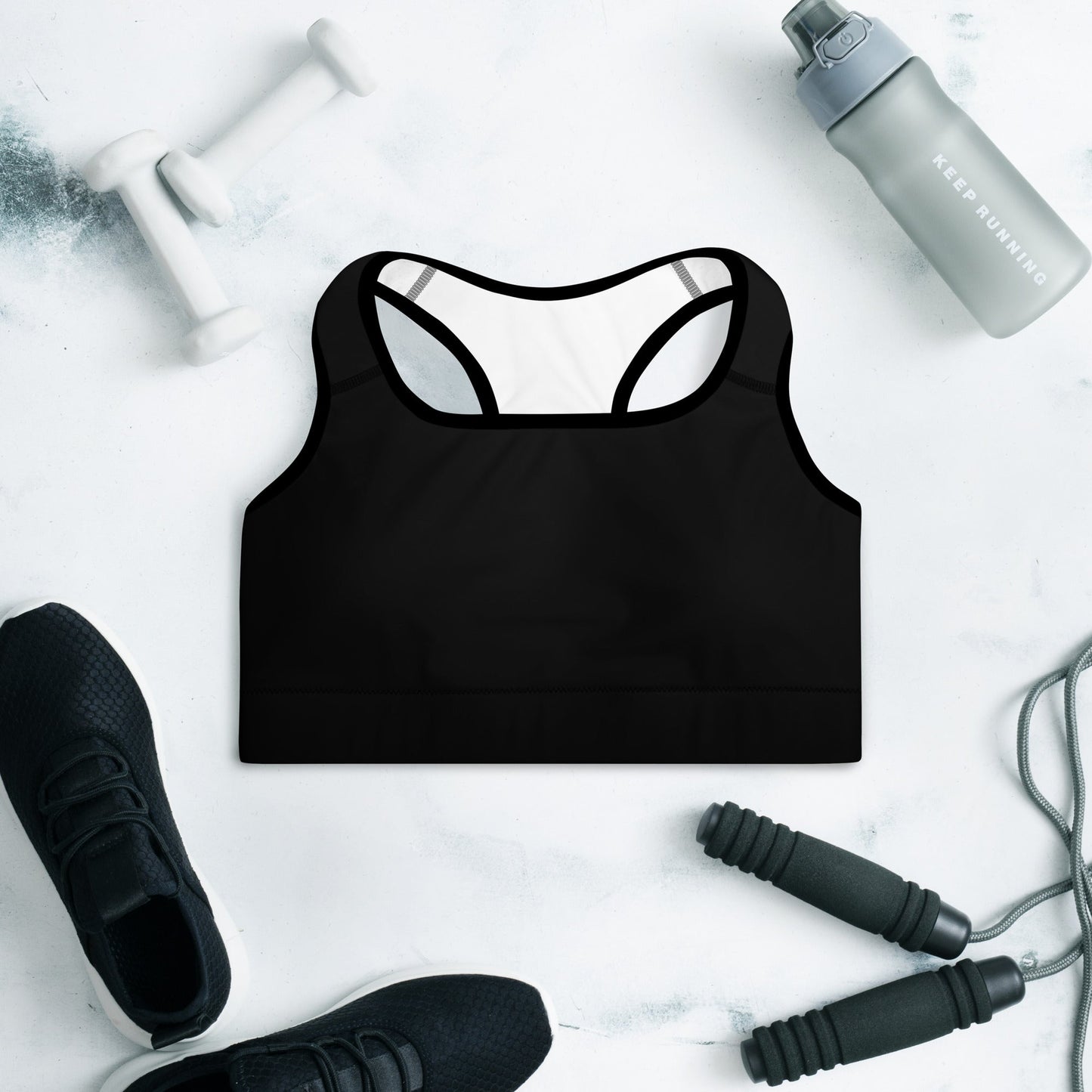 Padded Sports Bra - Noir - by Jelly Kvlt